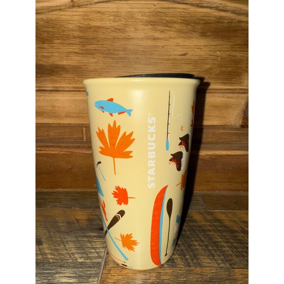 Starbucks Canada Canadian Themed Coffee / Tea Ceramic Mug 12 oz - Picture 2 of 7